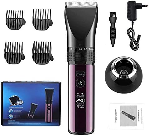 Kako napuniti osnovne škare za kosu trimer za kosu + punjenje za muškarce LED zaslon profesionalne električne škare za kosu dvostruko