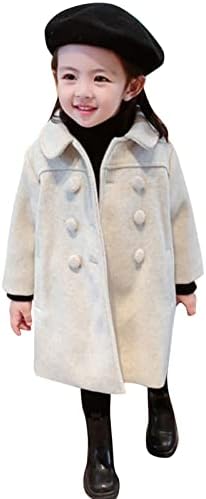 Malini djeca Djeca djevojčice Dječaci Čvrsti kaput Elegantni zarezani ovratnik dvostruka jakna od jakne vunene djevojke Zip Up Up