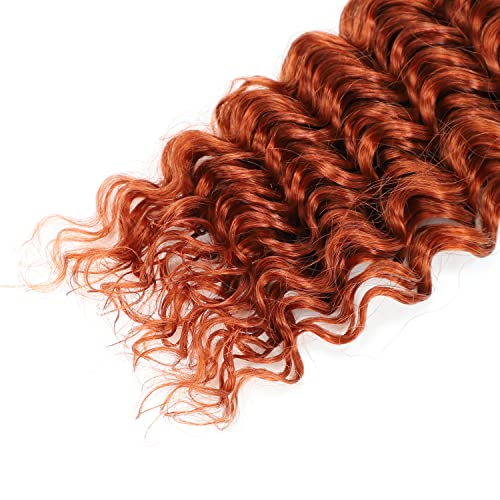 Punđa za ljudsku kosu dubokog vala punđa od đumbira narančasta Brazilska Djevičanska ljudska kosa 1 paket 1 snop spaljenog narančastog