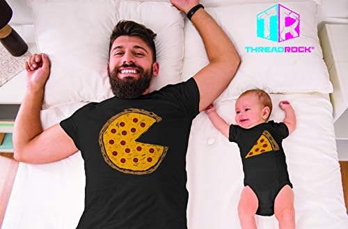 ThreadRock pizza pita i kriška dojenčad i muške majice podudaranje majice