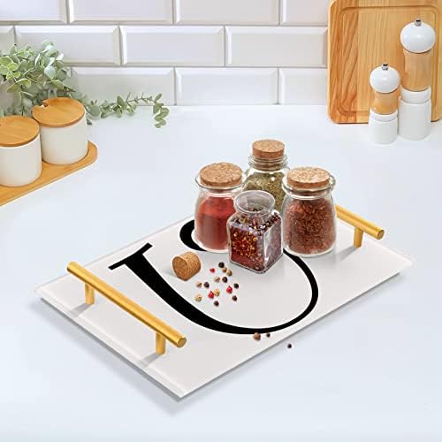 Dallanan akrilna ladica za kupaonicu, pravokutni smiješni u slova ukrasne ladice sa zlatnim ručkama za kuhinjsku hranu za dnevnu sobu
