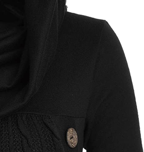 Ženski seksi džemperi plus veličine O-Neck Dugi rukavi Čvrsti Botton Pachwork Asimetrični vrhovi džemper