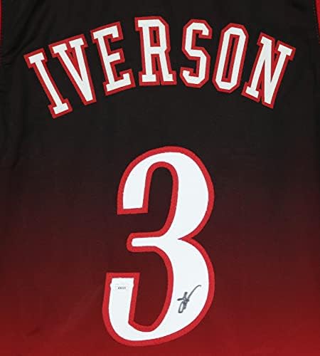 Allen Iverson Philadelphia 76ers potpisao je autogramirani fadeaway 3 Odgovor prilagođeni dres JSA coa