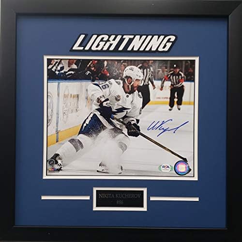 Nikita Kucherov potpisala 8x10 fotografija uokvirena NHL Tampa Bay Lightning PSA CoA