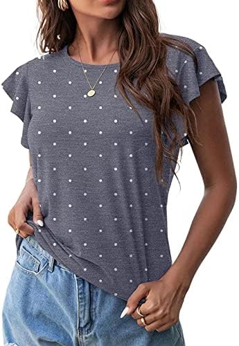 Ženske ležerne majice s kratkim rukavima majice od solidne boje posada vratni vrhovi udobne ljetne majice i majice bluze prevelike