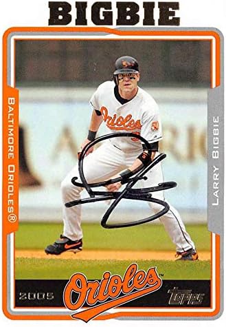 Skladište autografa 626563 Larry Bigbie Autographed Baseball Card - Baltimore Orioles 2005 Topps - No.572