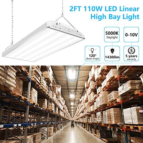 Cinoton 105W LED linearna svjetlost visokog zaljeva, 2ft LED trgovina svjetlosno učvršćenje 15000lm [400W HID/HPS ekvivalent.] 100-277V
