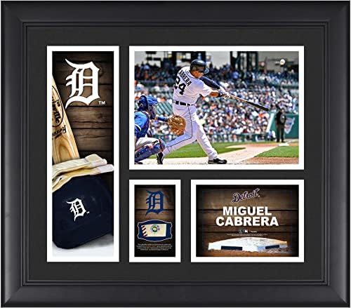Miguel Cabrera Detroit Tigers oblikovao je kolaž igrača veličine 15 do 17 inča fragmentom lopte koja se koristi u igri - pločice i