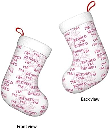 Augestern božićne čarape U mirovini U mirovini U mirovini su dvostrani kamin za viseće čarape
