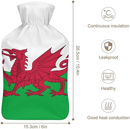 Oznaka Walesa Velšana boca s toplom vodom s mekim plišanim poklopcem tople gumene vrećice za ubrizgavanje vode 1000 ml