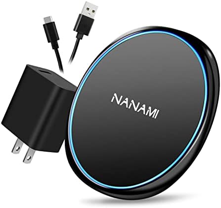 Nanami Fast bežični punjač, ​​7,5W QI certificirani jastučić za punjenje s QC3.0 adapterom USB punjača za iPhone 14/13/11/11/XS MAX/XR/X/8