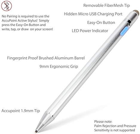 BoxWave olovka kompatibilna s LG G7 ThinQ - AccuPoint Active Stylus, Elektronski olovka s ultra finim vrhom za LG G7 ThinQ - Metalic