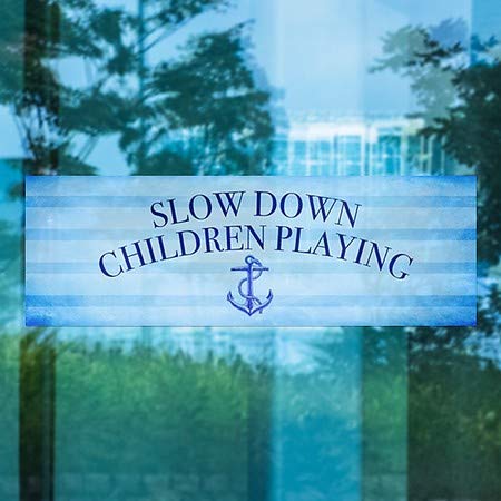 CGSIGNLAB | Usporite djecu koja se igraju -nautičke pruge Stiska prozora | 36 x12