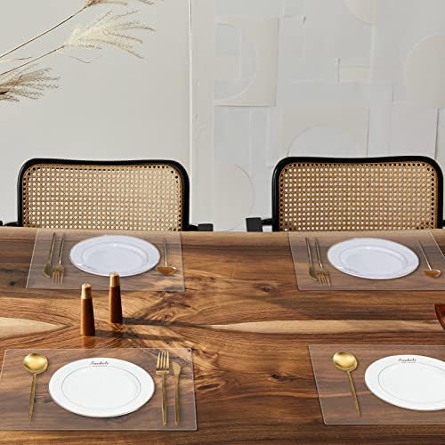 4 kom prozirna zaštitna folija za stol 12 inča 16 inča plastična podloga za stol debljine 1,5 mm vodootporna stabilna zaštitna prostirka