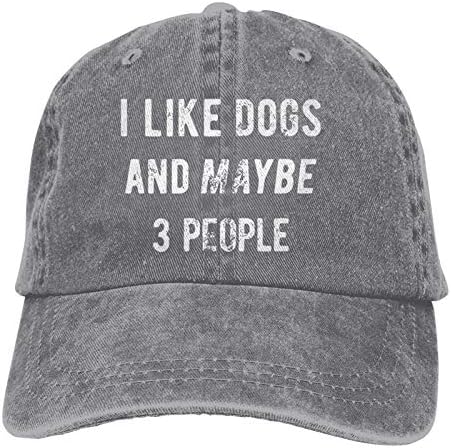 Waymay volim pse i možda 3 osobe unisex odrasli kaubojski šešir puni pamučni zakrivljeni rub bejzbol kapu