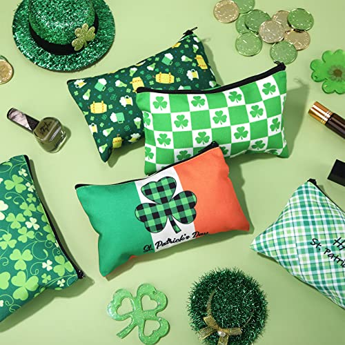 14 komada St. Patrick's Day Cosmetic Togs Green Clovers Makeup torbe za žene djevojke irske Shamrock Candy poslasti torbu za zabavu