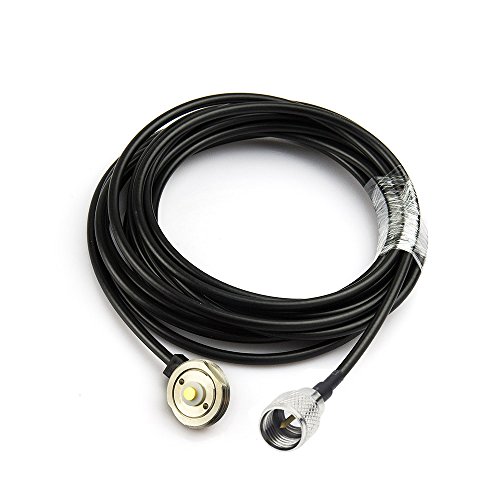 Eightwood NMO 3/4 inčni nosač za mini-uhf muški ekstenzijski kabel RG58 16,4 stopa za dvosmjerni CB radio, radio antena, radio skener