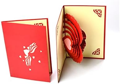 5 paketa kartica za Valentinovo Majčine kartice Happy Birthday Card Love 3d Pop up Card Crveno srce čestitke za omotnice i prijatelji