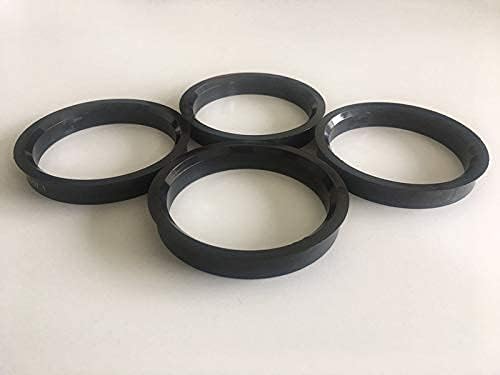 NB-AERO 4PC crni polikarbonski guzici 76 mm do 56,1 mm | Hubcentrični središnji prsten od 56,1 mm do 76 mm za mnoge Honda/kia/mini