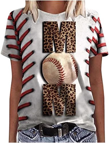 Folle Fashion Summer Baseball Mamine majice za žene majice s kratkim rukavima Smiješne izreke tiskajte labavu casual bluza