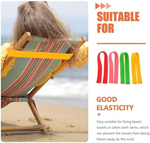 Ručnik guma traka 4pcs trake za ručnike silikone plaže stolice za ručnike za ručnike, držač za učvršćivanje ručnika za plažu za odmor