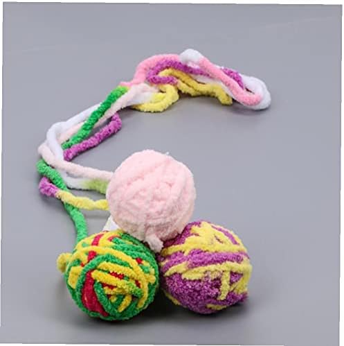 PiniciCore mačje kuglice igračke šarene vunene pređe kuglice interaktivno potjeru za žvakanje igračaka molarne pamučne nit mačje lopta