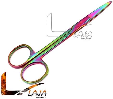 Laja Uvoz set od 5 multitanium boja Rainbow Iris Scissors 4,5 Ravni nehrđajući čelik