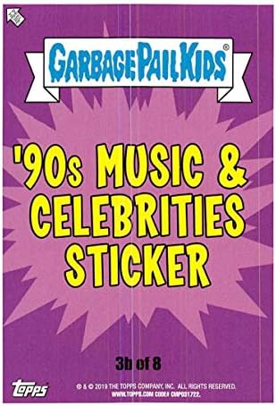 2019 Topps smeće Pail Djeca Mrzimo naljepnice za glazbu i slavne osobe iz 90 -ih B 3 Kooky Kim Peelble Collectible Collectible Trgovačka