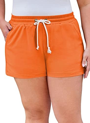 Eytino ženske plus veličine znojne kratke hlače ljetne povremene udobne elastične struke kratke hlače s džepovima