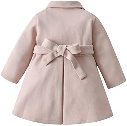 Kaputi za kapute za djevojke za djevojke za djecu s dugim rukavima Bowknot Bleed Dress Jactom Toplo Ugodna odjeća