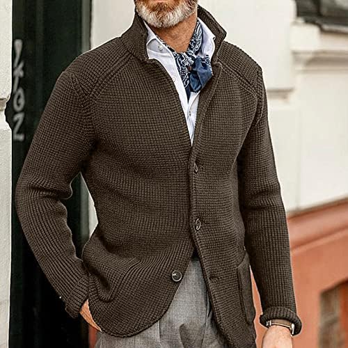 Jakne za muškarce jesen i zimske modne modne labave kardigan tople reverske jakne džemperi jakne
