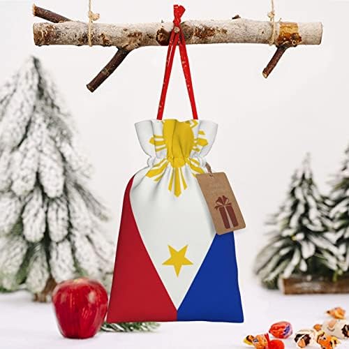 Vrećice za božićne poklone s kravatom s filipinskom zastavom-ponos darova, vrećice za pakiranje božićnih poklona, vrećice srednje veličine