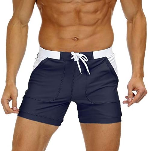 Magnivit muški kupaći kostim kupaćih kostima solidne osnovne duge plivačke sportske komore kratke hlače s džepovima