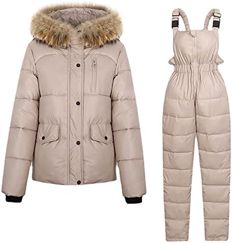 Toping Zimski kaputi za žene s kapuljačom s kapuljačom s dugim rukavima zadebljani pamučni jakna Džepovi dvodijelne jakne set jakna