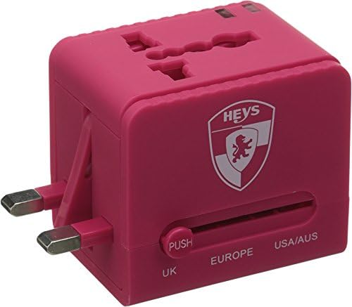 Heys America Unisex All-in-One Travel Adapter Pro s USB Fuchsia jedna veličina