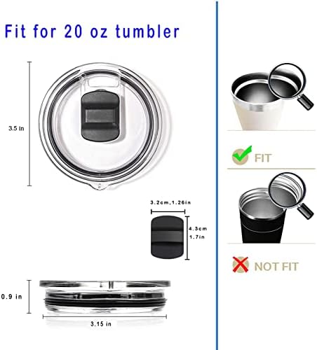 4 pakiranja magnetskih poklopaca za čaše od 20 oz s magnetskim klizačem otpornim na prskanje, zamjenjivi poklopac za šalice za kavu