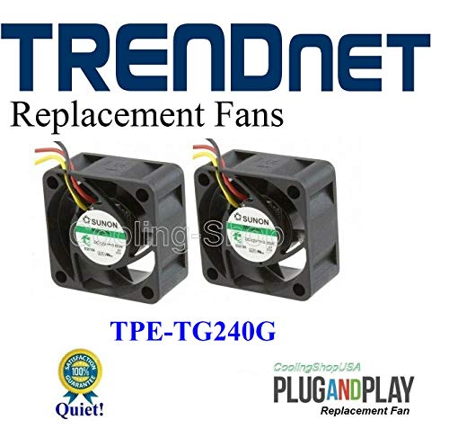 2x ExtraCooling tihi zamjenski ventilatori, kompatibilni za trendnet tpe-tg240g ventilator