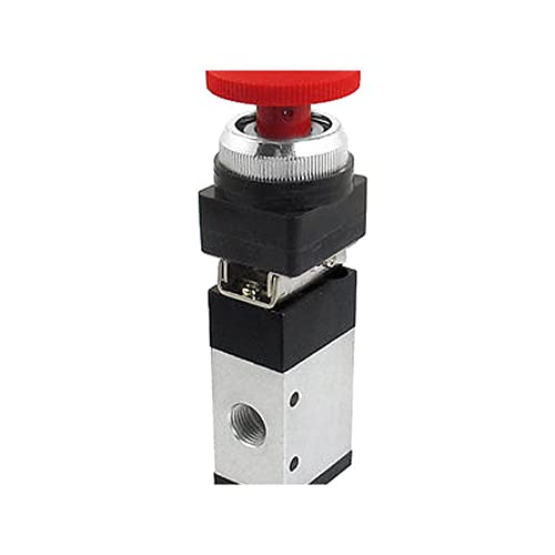 MV322EB 12 mm navoj 3/2 puta zasun za usisavanje gumba za crvenu gljivu zrak mehanički ventil