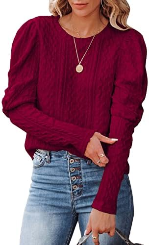 Ženski džemper pulover ležerni pletenici s dugim rukavima vrhovi pulova