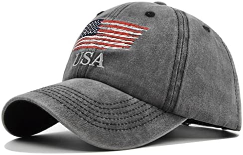 Vintage Baseball kapa sa zastavom SAD-a za muškarce i žene niskog profila, modna pamučna Baseball kapa s vezom za ribolov, planinarenje