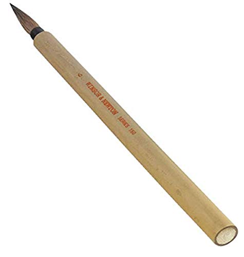 Fine smeđa kosa bambusova ručka četkica za akvarelnu boju, veličina 6
