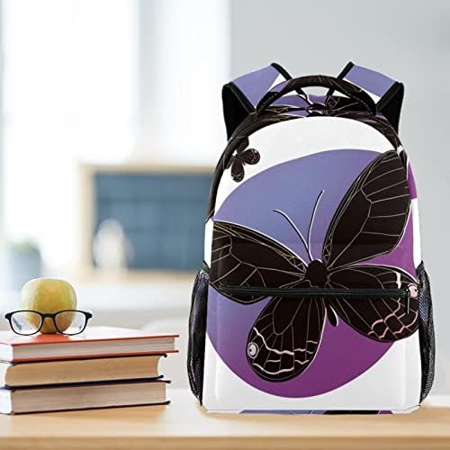Kapohu šareni leptir leptir casual školski ruksak za dječake djevojčice laptop torba s bookbag torba za muškarce žene 11,5x8x16in