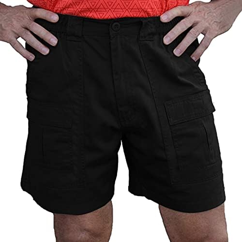 Meyya muške kratke hlače, ljetni muškarci Utility labavi fit ravni prednji patentni zatvarač i radna odjeća za zatvaranje gumba kratka