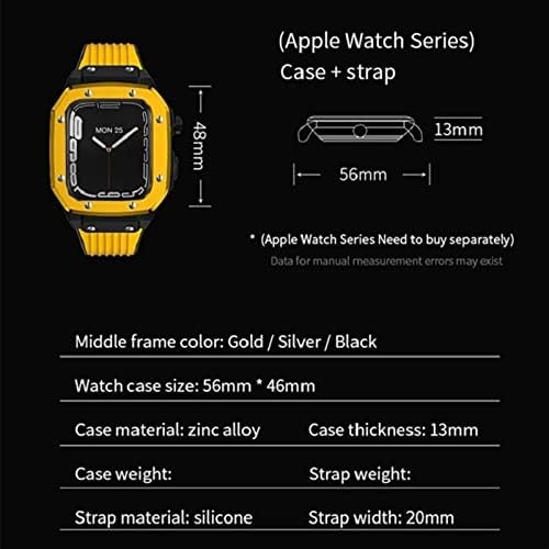 Dyizu za Apple Watch Band Series 8 45 mm muškarci legura legura remen 44 mm 42 mm modifikacija metalnih okvira Modifikacija mod kompleta