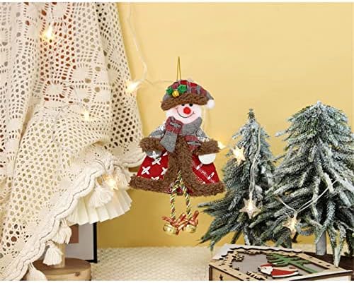 2pcs ukrasi za božićno drvce božićni sjedeći Djed Božićnjak Ornament Viseći privjesak za božićno drvce Božića mala zvona figurica kuća