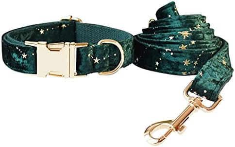 Gretd Božićni ogrlice za pse personalizirane zelene baršunaste ogrlice za kućne ljubimce za male velike pse Podesivi pseći ovratnik