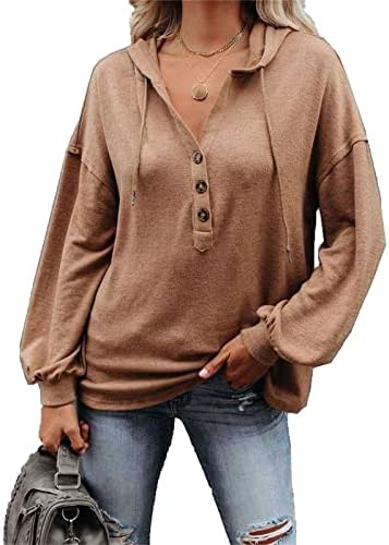Ženski labavi o ovratnik kardigan pulover za izvlačenje opušteno uklanjanje čvrste boje kapuljača s kapuljačom Sport Sport dukserica