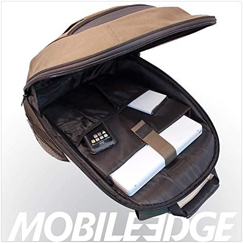 Mobile Edge 17,3 inčni laptop, Mac Canvas Eco-Enitial Roxpack Olive Green za muškarce ili žene ili student MecBP9