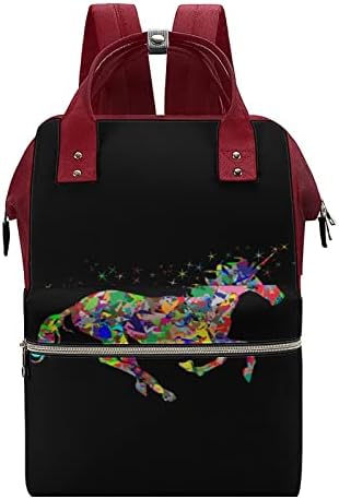 FunnyStar Psychedelic Unicorn tiskana pelena za pelene Baby Bagpack torbe za pelene vodootporne torba za putničke rame za mamu i tatu