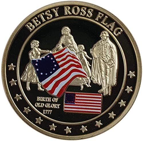 Izazov COIN American Betsy Ross Sticched Stars and Stripes Commemorative Coins American Stars and Stripes Povijest Priče STOREMORATIVNI